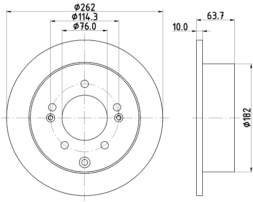 Bremsscheibe - 8DD 355 125-301 HELLA