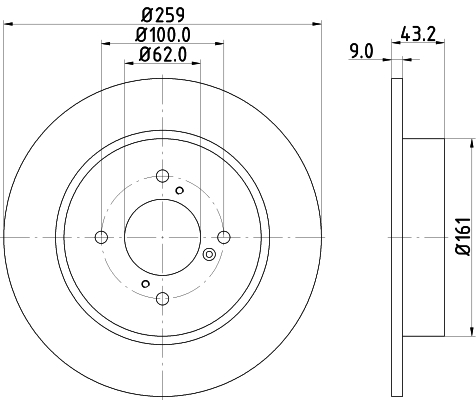 stabdžių diskas - 8DD 355 117-301 HELLA