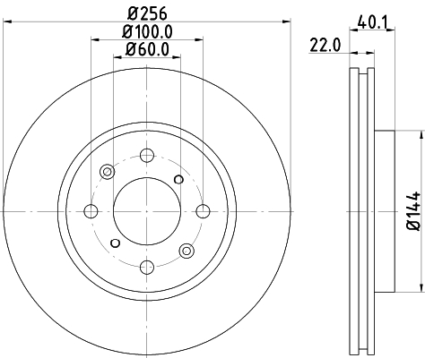 Brake Disc - 8DD 355 117-371 HELLA