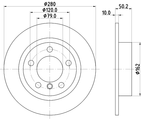 Discofreno - 8DD 355 123-001 HELLA