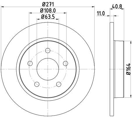 Brake Disc - 8DD 355 118-221 HELLA