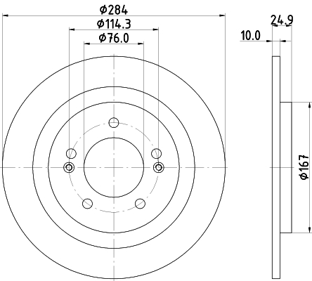 Brake Disc - 8DD 355 118-231 HELLA