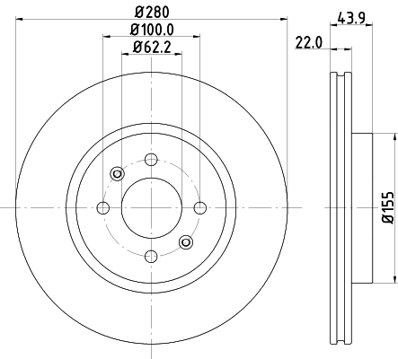Brake Disc - 8DD 355 118-251 HELLA
