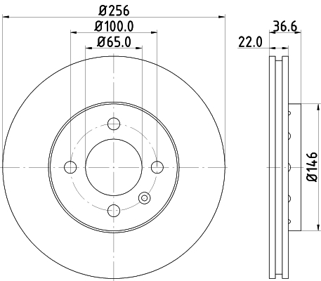 Brake Disc - 8DD 355 129-441 HELLA