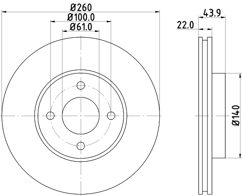 stabdžių diskas - 8DD 355 118-291 HELLA