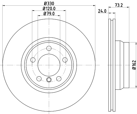 Bremsscheibe - 8DD 355 119-561 HELLA