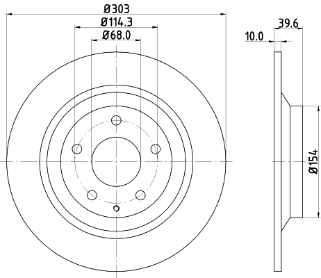 Brake Disc - 8DD 355 118-541 HELLA