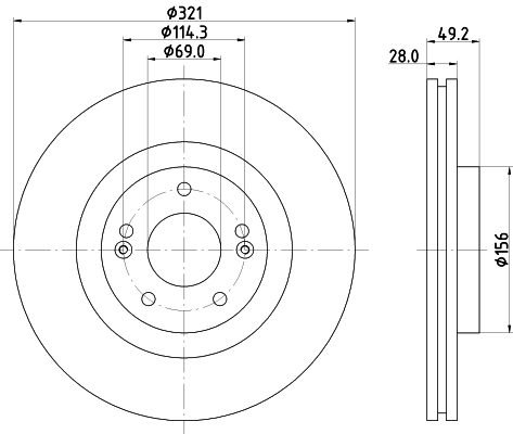 Brake Disc - 8DD 355 131-351 HELLA