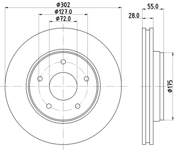 Brake Disc - 8DD 355 119-191 HELLA