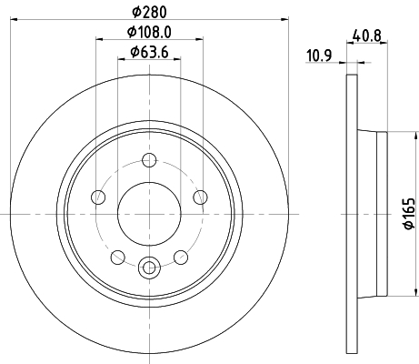 Brake Disc - 8DD 355 119-501 HELLA