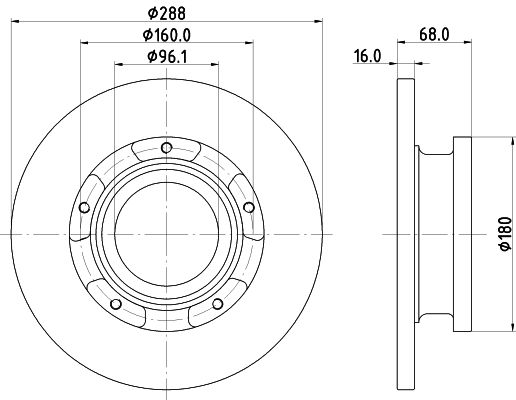 stabdžių diskas - 8DD 355 120-181 HELLA
