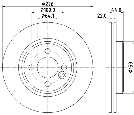 Brake Disc - 8DD 355 131-981 HELLA