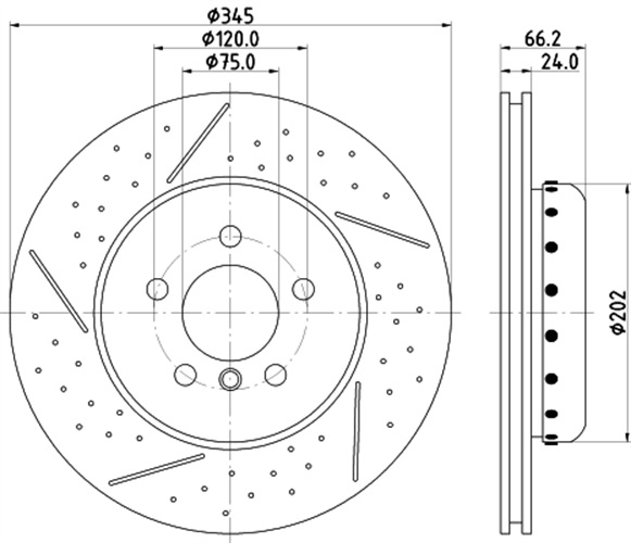 Brake Disc - 8DD 355 120-781 HELLA