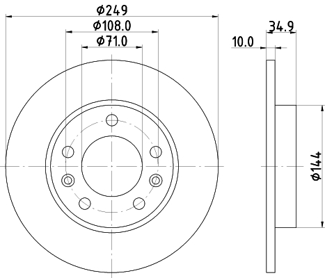 Discofreno - 8DD 355 120-581 HELLA