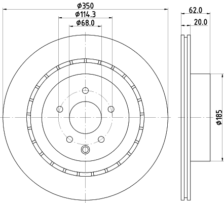 Brake Disc - 8DD 355 122-261 HELLA