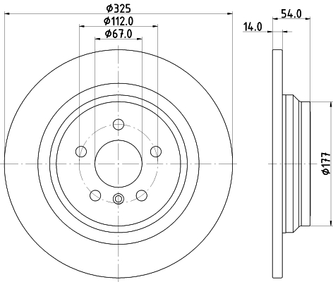 Brake Disc - 8DD 355 122-861 HELLA