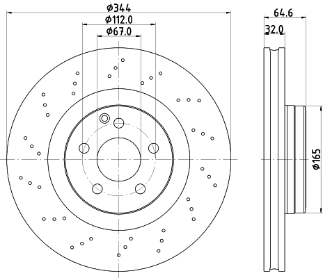 Brake Disc - 8DD 355 122-891 HELLA