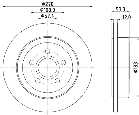 Brake Disc - 8DD 355 122-941 HELLA