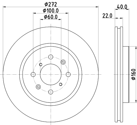 Brake Disc - 8DD 355 123-071 HELLA