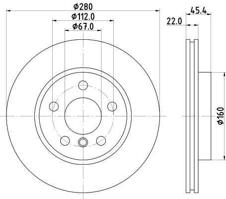 Brake Disc - 8DD 355 123-481 HELLA
