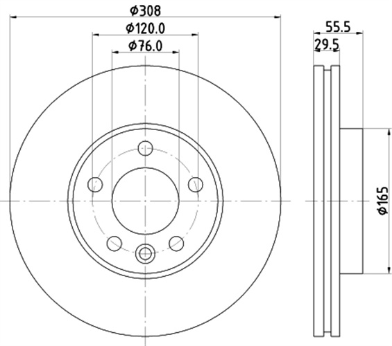 stabdžių diskas - 8DD 355 123-511 HELLA