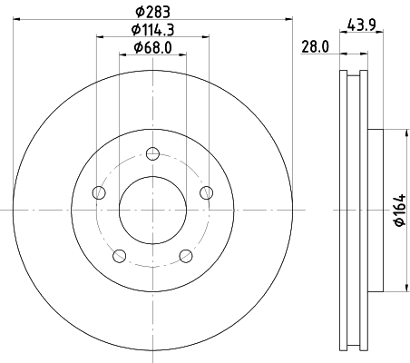 Brake Disc - 8DD 355 125-071 HELLA