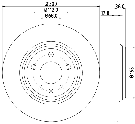 Brake Disc - 8DD 355 125-191 HELLA