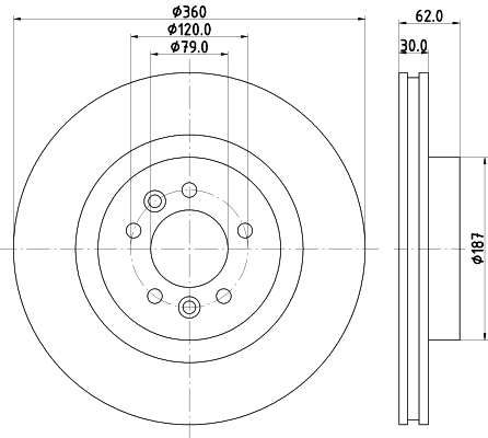 Brake Disc - 8DD 355 125-251 HELLA