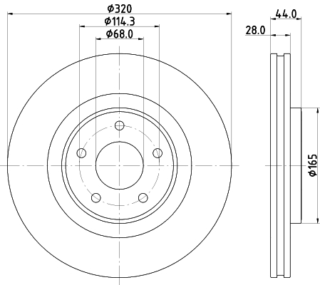 Brake Disc - 8DD 355 125-341 HELLA