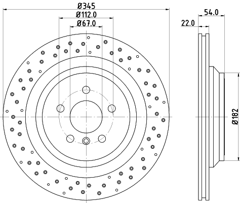 Brake Disc - 8DD 355 126-281 HELLA