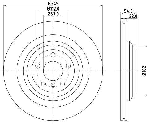 Brake Disc - 8DD 355 126-311 HELLA