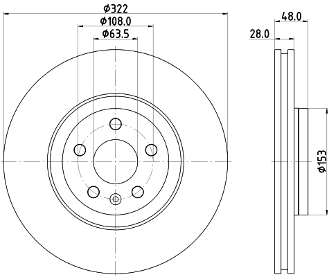 Brake Disc - 8DD 355 125-471 HELLA