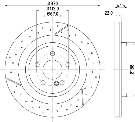 Brake Disc - 8DD 355 126-441 HELLA