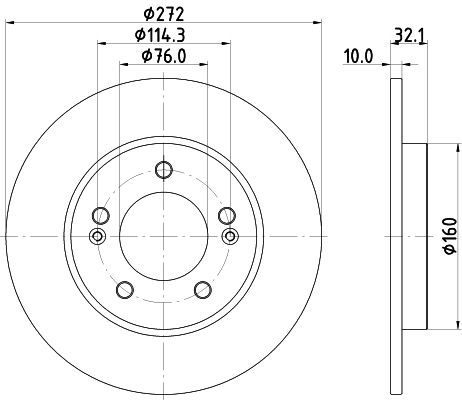 Bremsscheibe - 8DD 355 126-501 HELLA