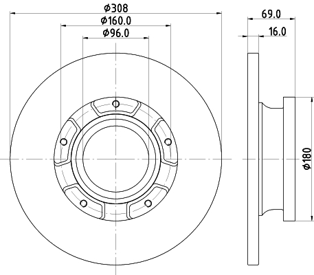 Brake Disc - 8DD 355 126-591 HELLA