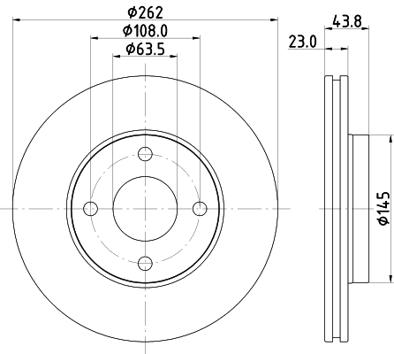 Brake Disc - 8DD 355 126-601 HELLA