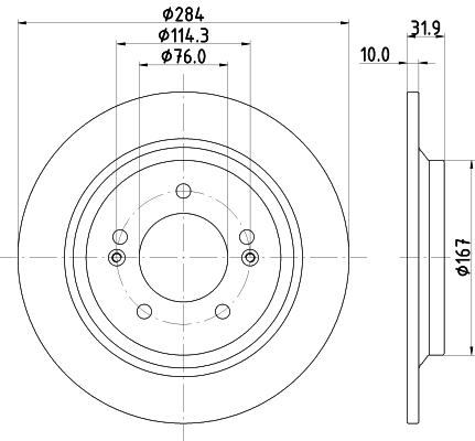 Brake Disc - 8DD 355 126-651 HELLA