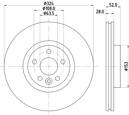 Discofreno - 8DD 355 126-661 HELLA