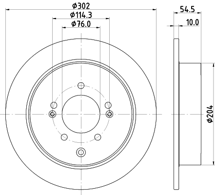 Brake Disc - 8DD 355 126-671 HELLA