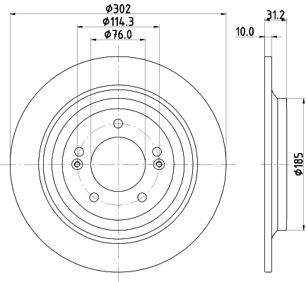 Brake Disc - 8DD 355 126-681 HELLA