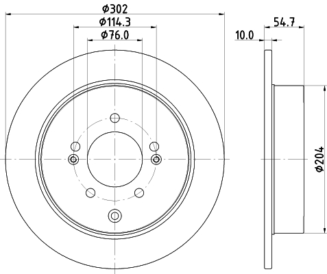 Brake Disc - 8DD 355 126-911 HELLA