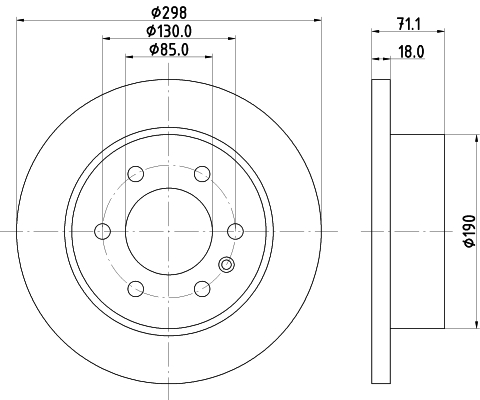 Brake Disc - 8DD 355 131-841 HELLA