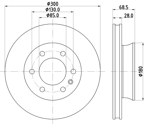 Brake Disc - 8DD 355 131-891 HELLA