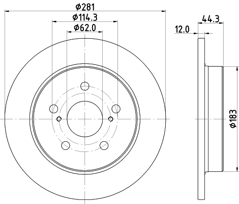 Тормозной диск - 8DD 355 132-401 HELLA