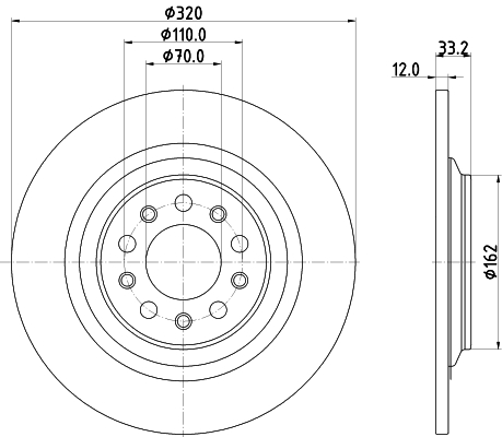 Discofreno - 8DD 355 132-101 HELLA
