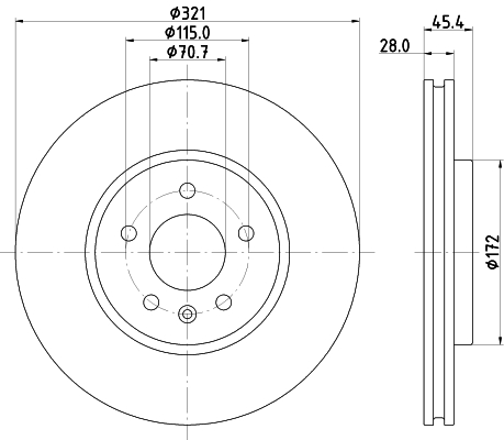 stabdžių diskas - 8DD 355 132-171 HELLA