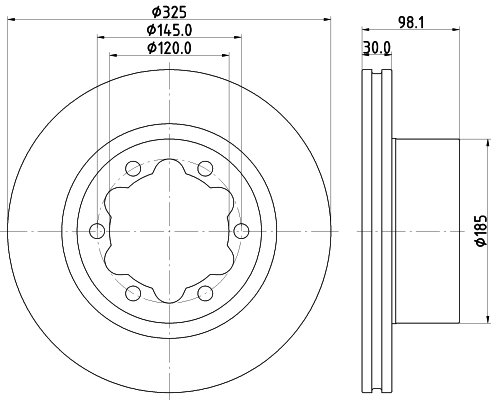 Discofreno - 8DD 355 132-201 HELLA