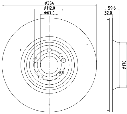 Discofreno - 8DD 355 132-221 HELLA