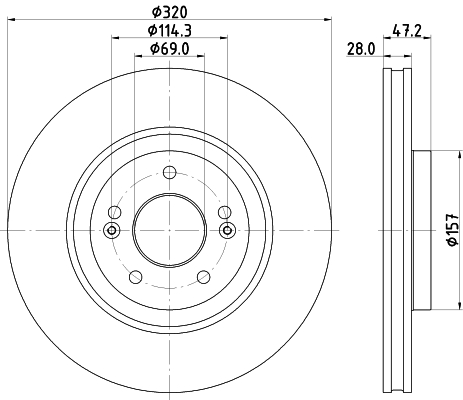 Brake Disc - 8DD 355 132-251 HELLA