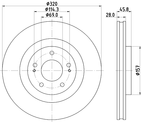 Brake Disc - 8DD 355 132-271 HELLA
